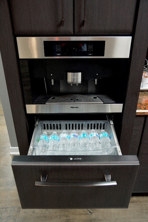 Drawer Refrigeration and Integrated Coffee Machine, by Mingle/Studio M Interiors, MN