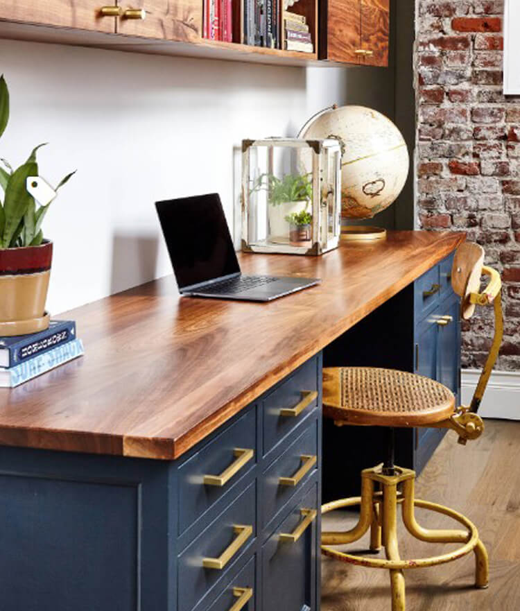 Blue Desk, By Osborne Construction, photography by Heidi’s Bridge