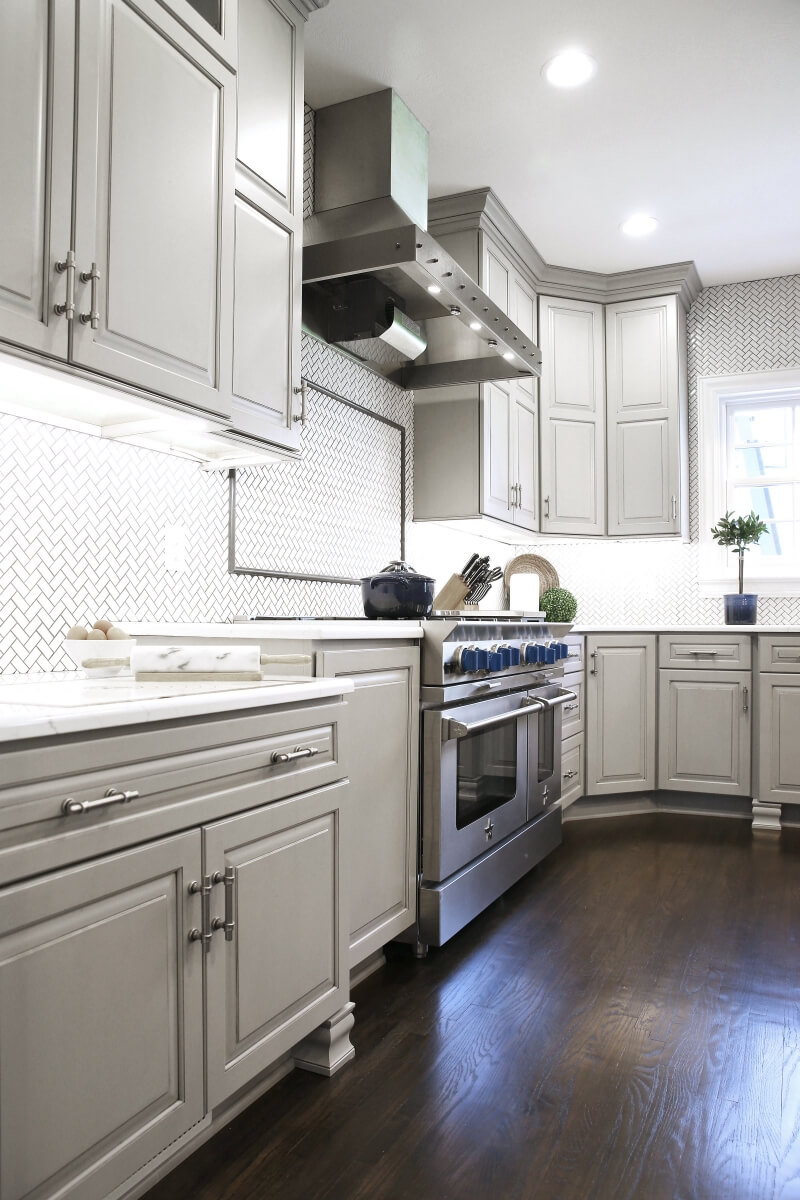 The baking center was placed near the oven for easy access when preparing baked goods.