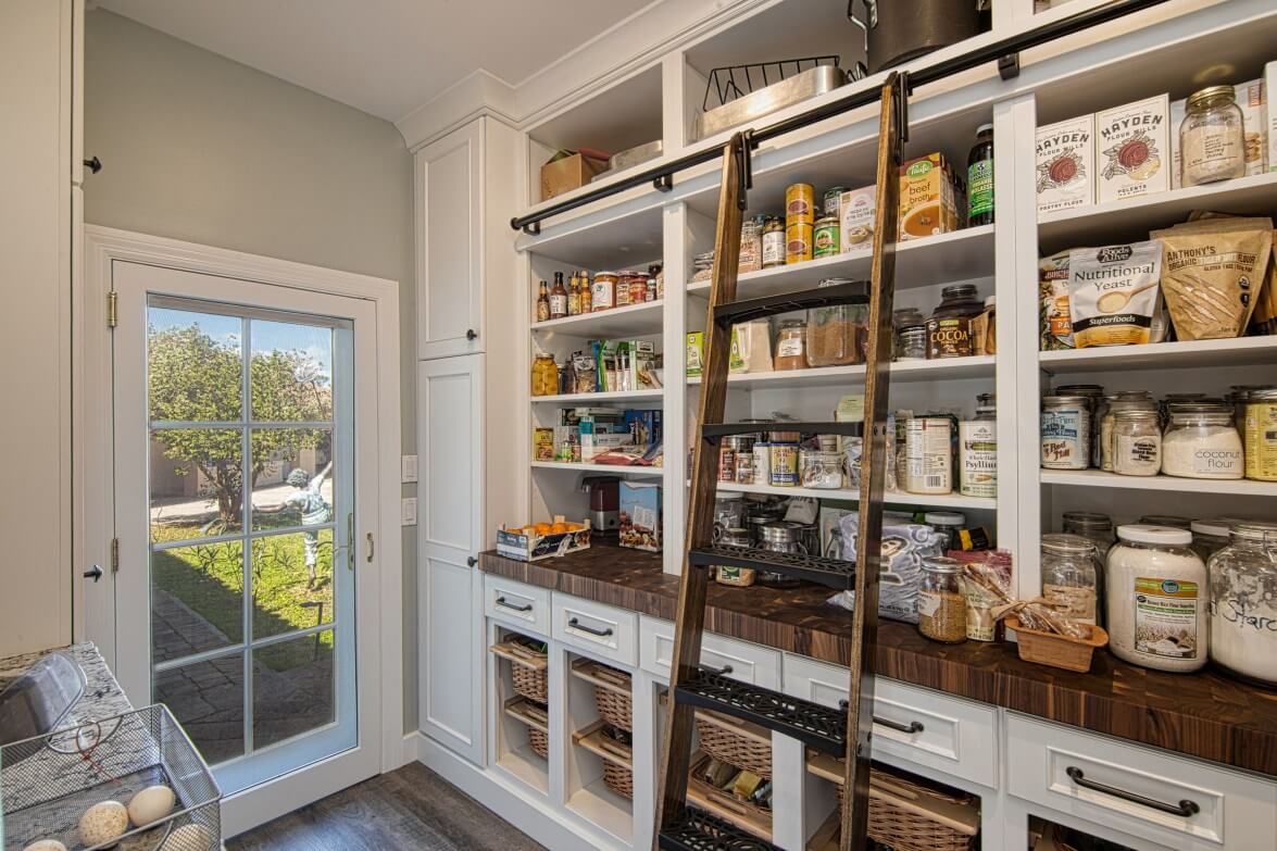 Dream Walk Through Pantry with Dura Supreme Cabinetry, designer Bianca Fathauer of Splendid Home Design and photographer Kaunishetki