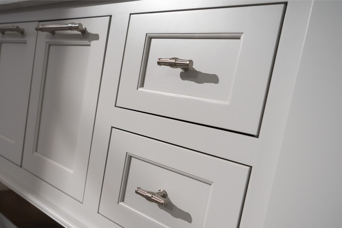 Example of Flush Inset cabinetry with concealed hinges.