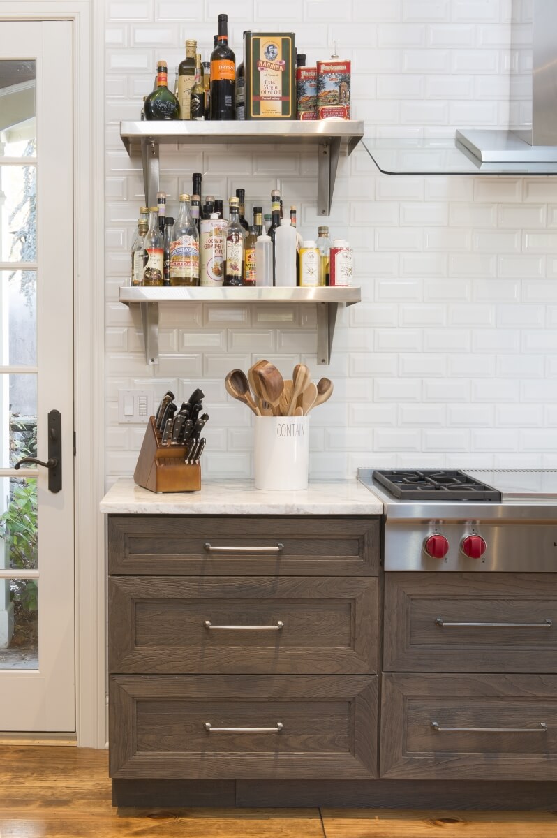 Dura Supreme Weathered Cabinetry designed by Jenny Rausch of Karr Bick Kitchen & Bath, Brentwood, MO. Photo by Studio 10Seven