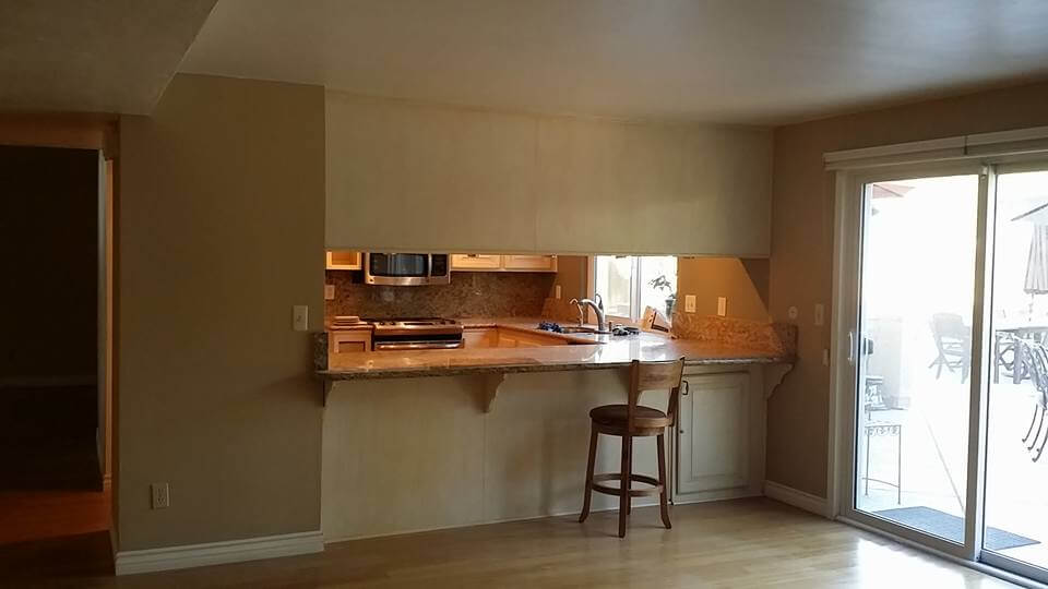 The before picture of the kitchen.