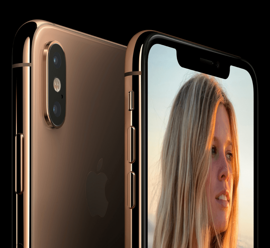 Apple's introduction of the iphone Xs with a metalic gold finish ..