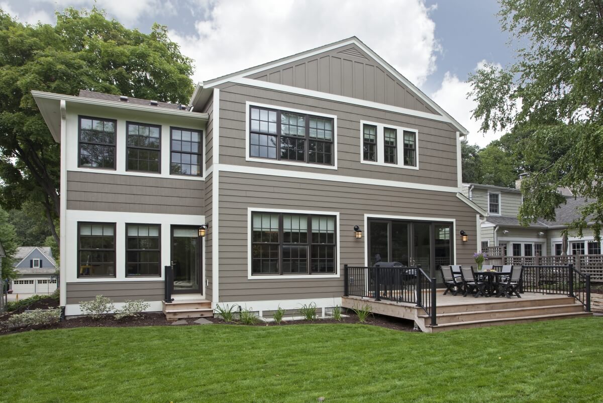 1940s home remodeled with a new addition and anew kitchen and family room.