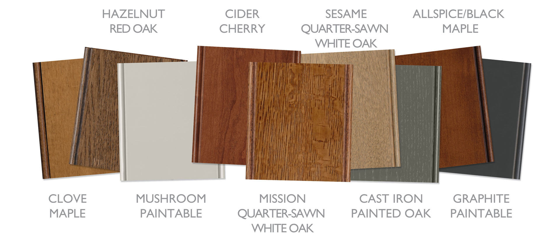 Craftsman style cabinet colors and stains for kitchen cabinets.