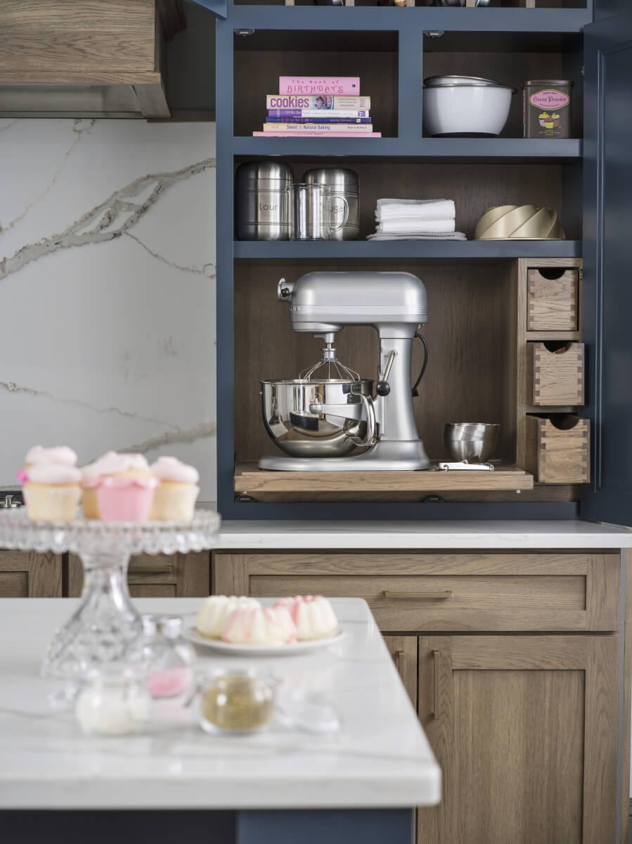 A Baking Center Larder Cabinet by Dura Supreme Cabinetry