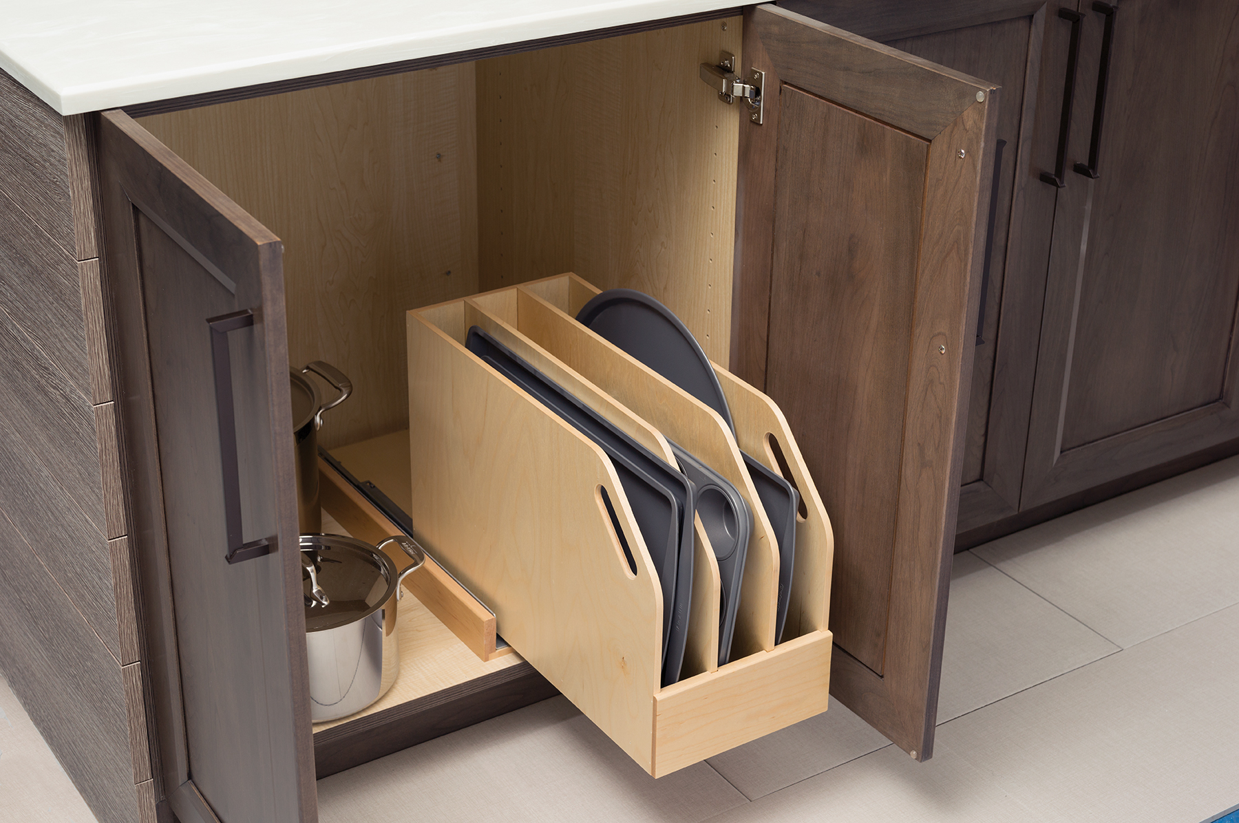 Base Pull-Out Tray Divider Cabinet - Dura Supreme Cabinetry