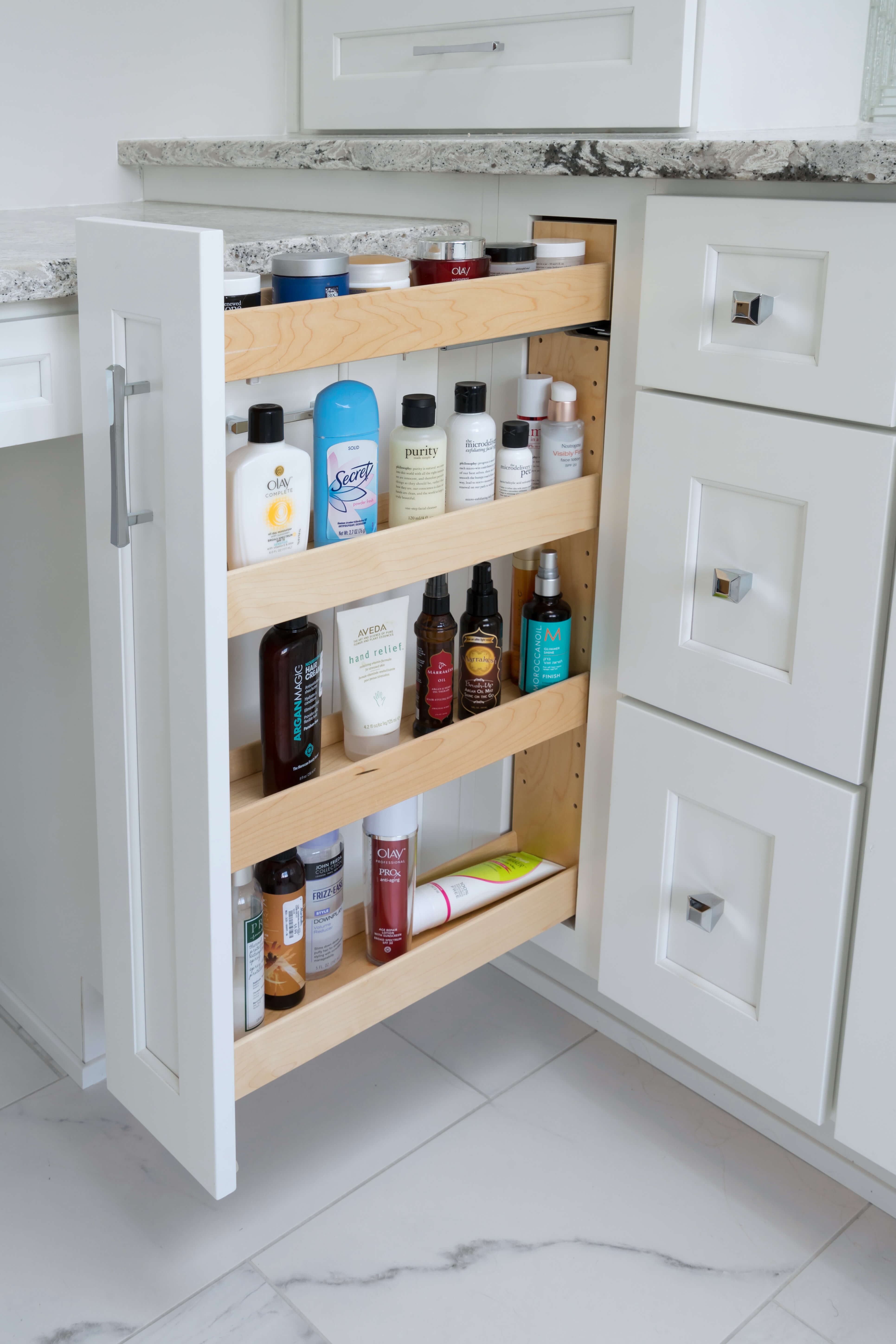 Thin Vanity Pull-Out Storage - Dura Supreme Cabinetry