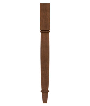 A beautiful, hand-crafted classic turned post leg for kitchen cabinets with a slightly tapered in bottom.