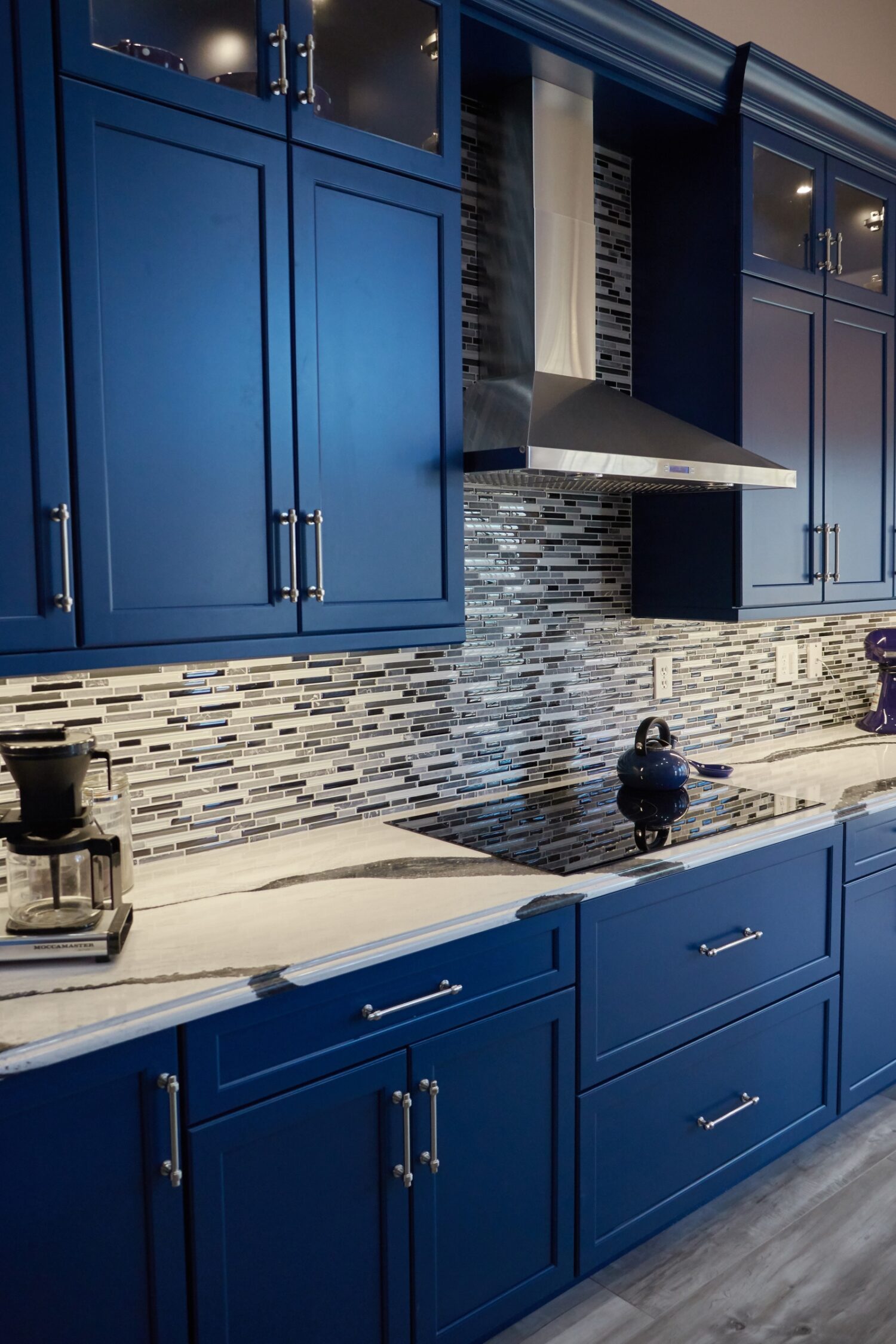 A Bright, Blue Show-Stopping Kitchen with Colorful Cabinets - Dura ...