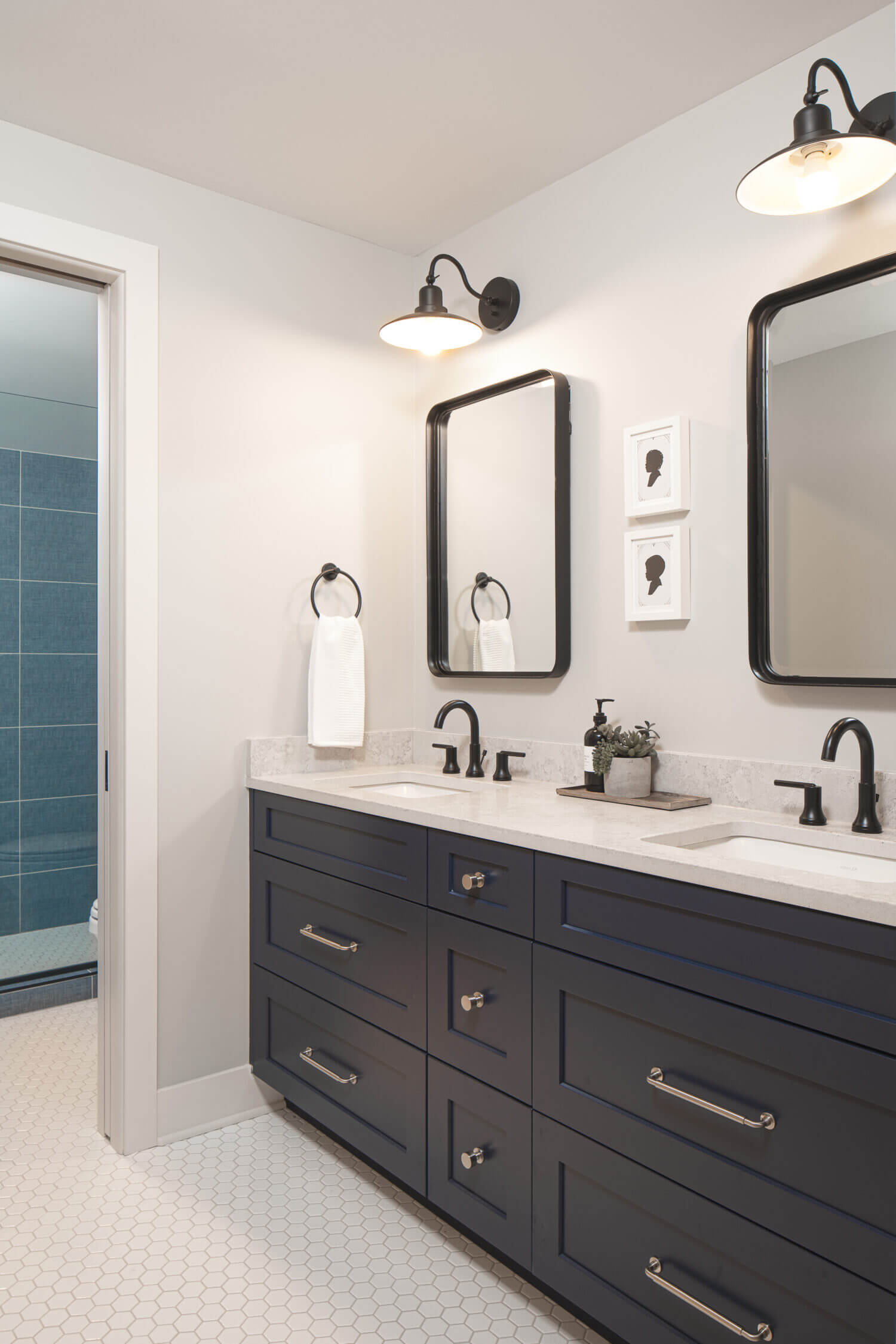 Cyber Space Master Bathroom Vanity Dura Supreme Cabinetry