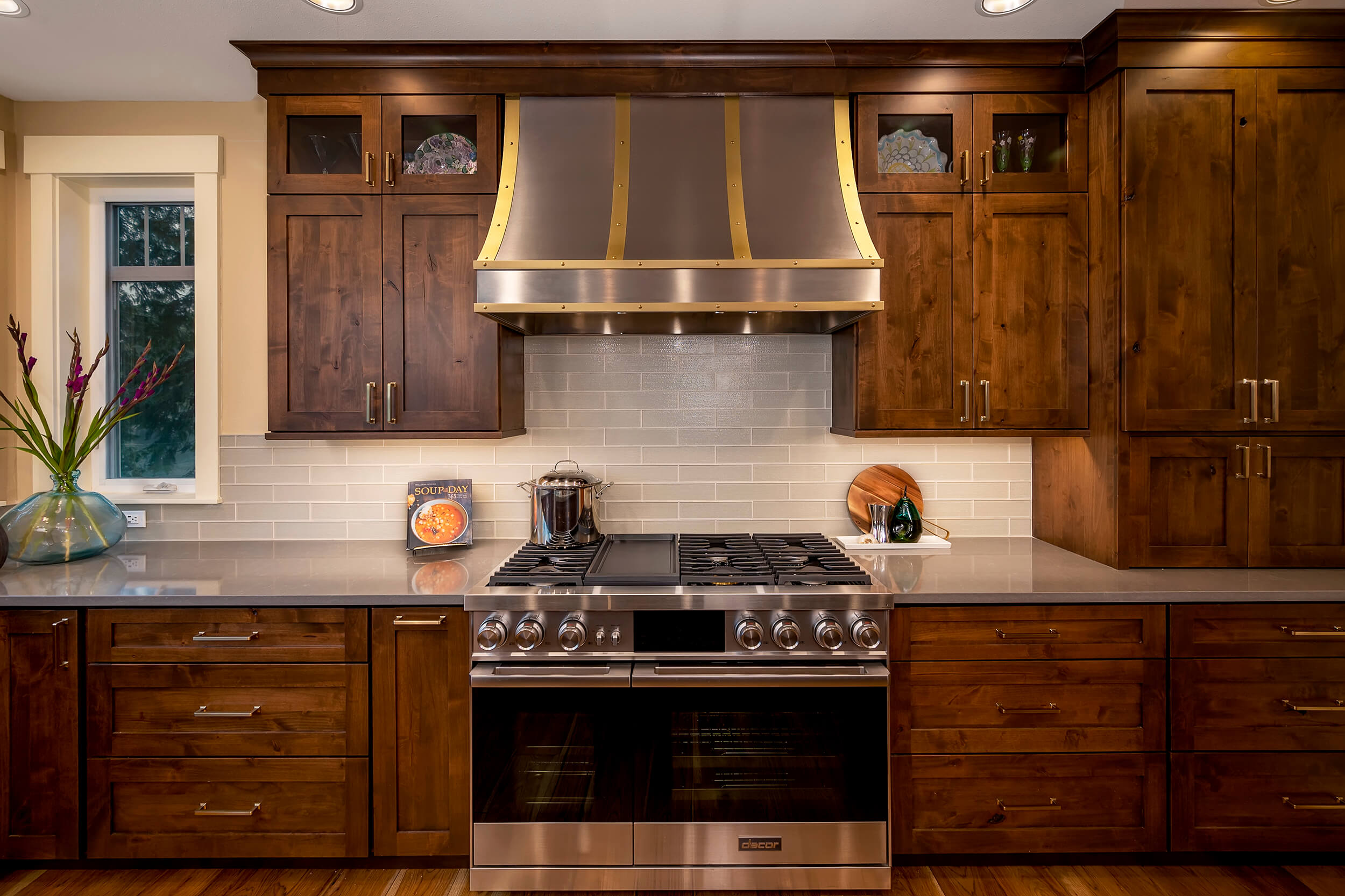 Alder store wood cabinets