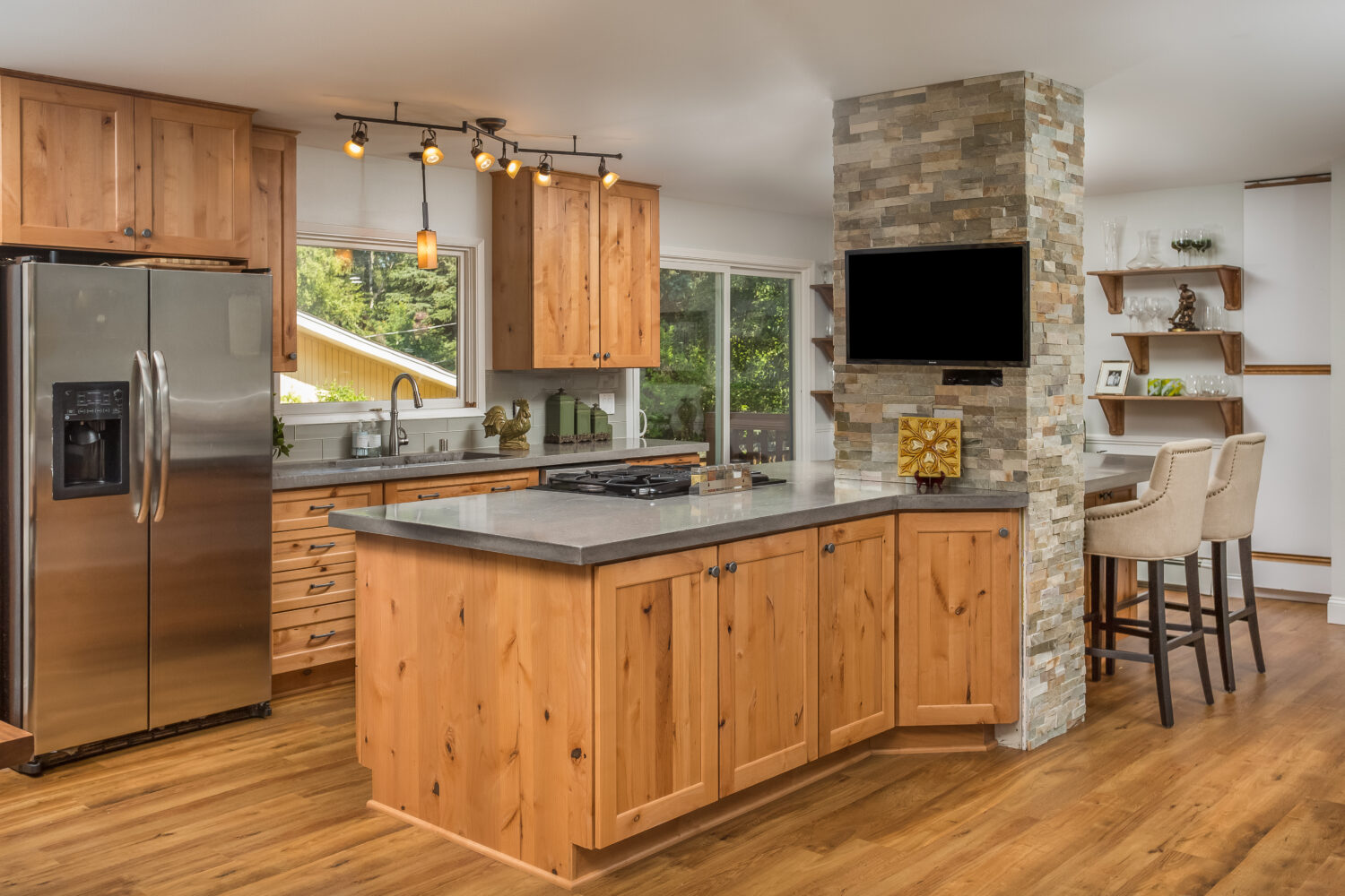 Knotty Alder In A Rustic Kitchen