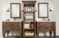 A beautiful collection of customized bathroom furniture from Dura Supreme.