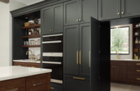 A walk thru pantry cabinet door.