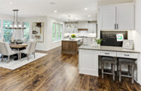 A small home office in the kitchen.