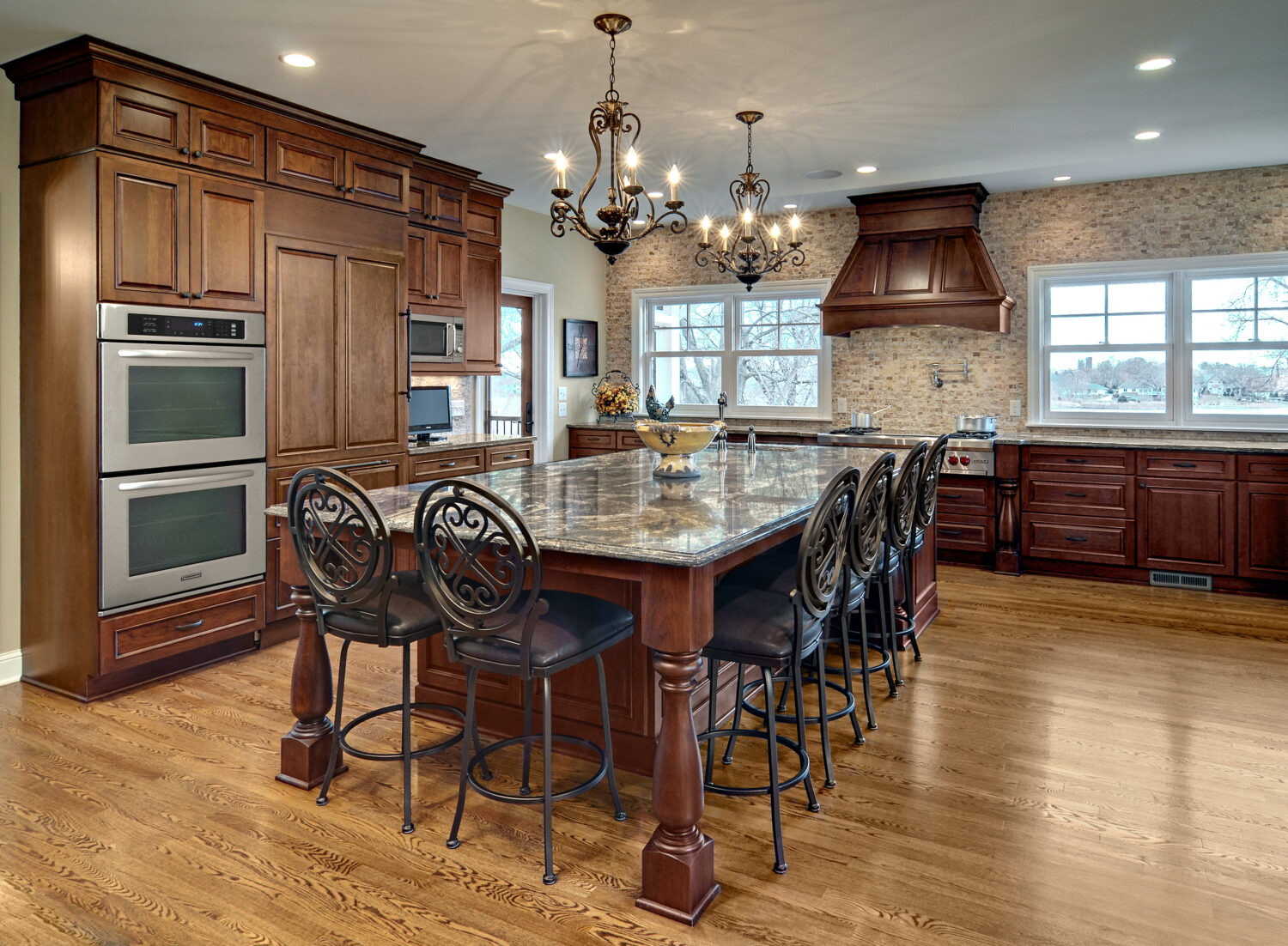 A Grand Kitchen Island is The Perfect Fit for this Kitchen
