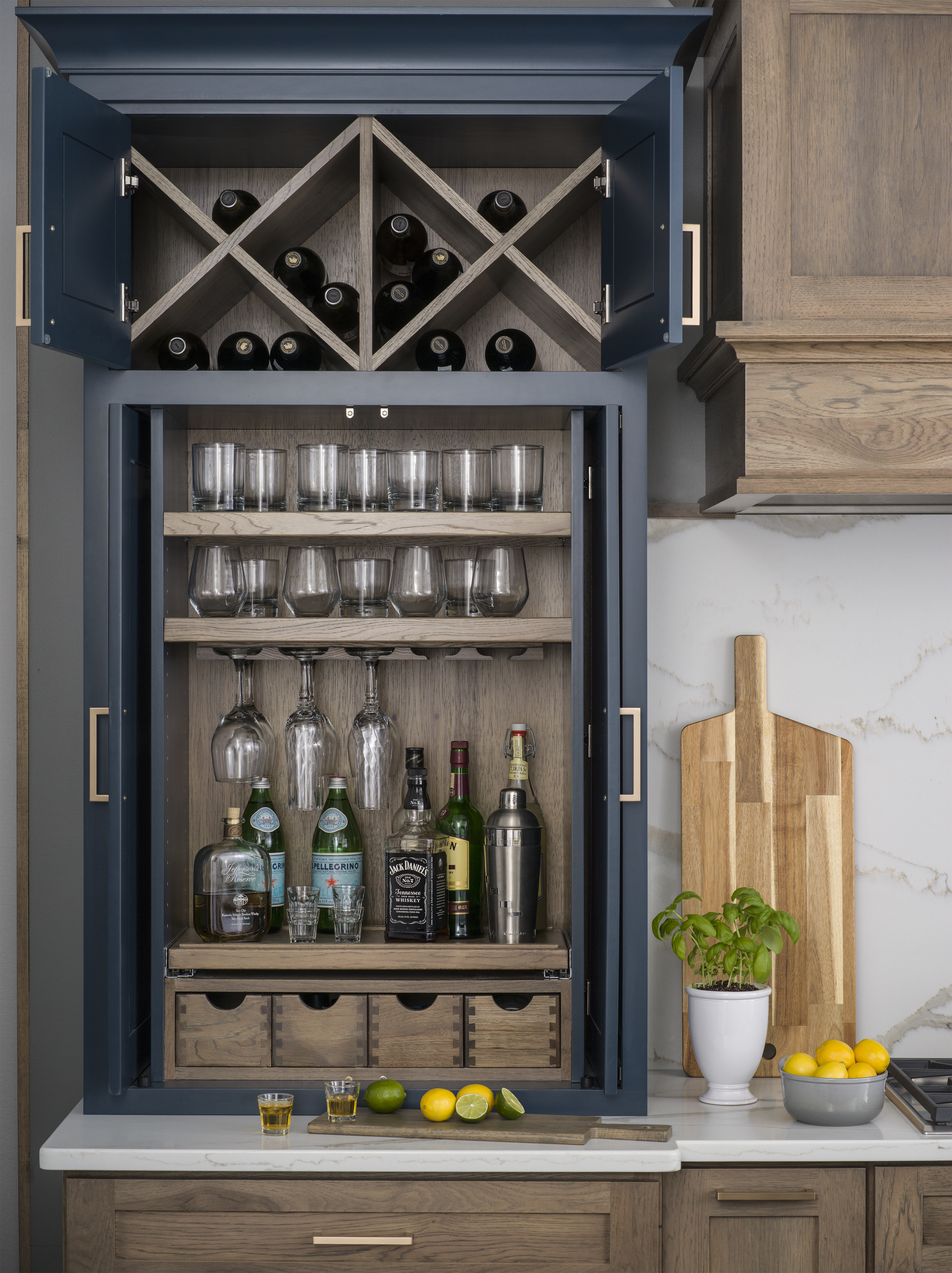 Larder Cabinet B – Beverage Center for Home Bar