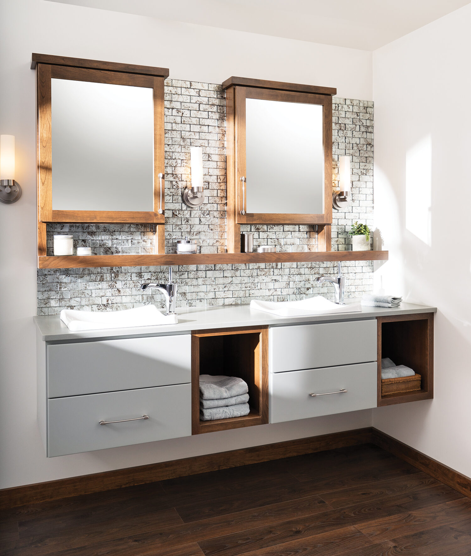 Modern Bathroom Cabinet with Drawers Wall Mounted Bathroom Cabinet with  Doors with Shelf