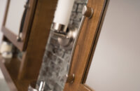 Medicine cabinet mirrors for a modern style bathroom furniture collection.