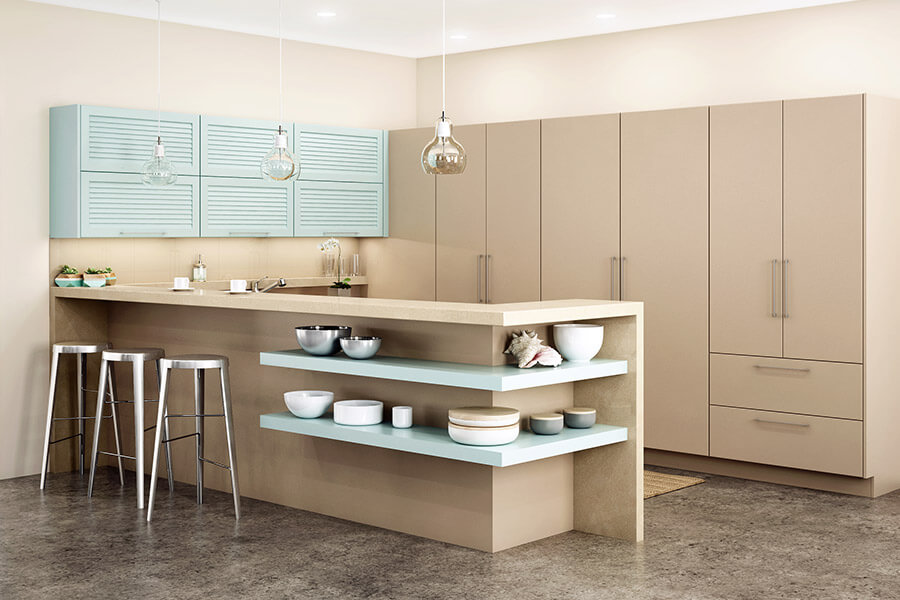 Cura Supreme kitchen shown in two-tone 