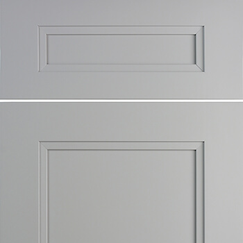 A full overlay cabinet door. Learn about the different kinds of cabinet door construction. A Full Overlay door style overlaps the face frame of the cabinet by 1 1/4″, leaving a 1/4″ of the face frame exposed.