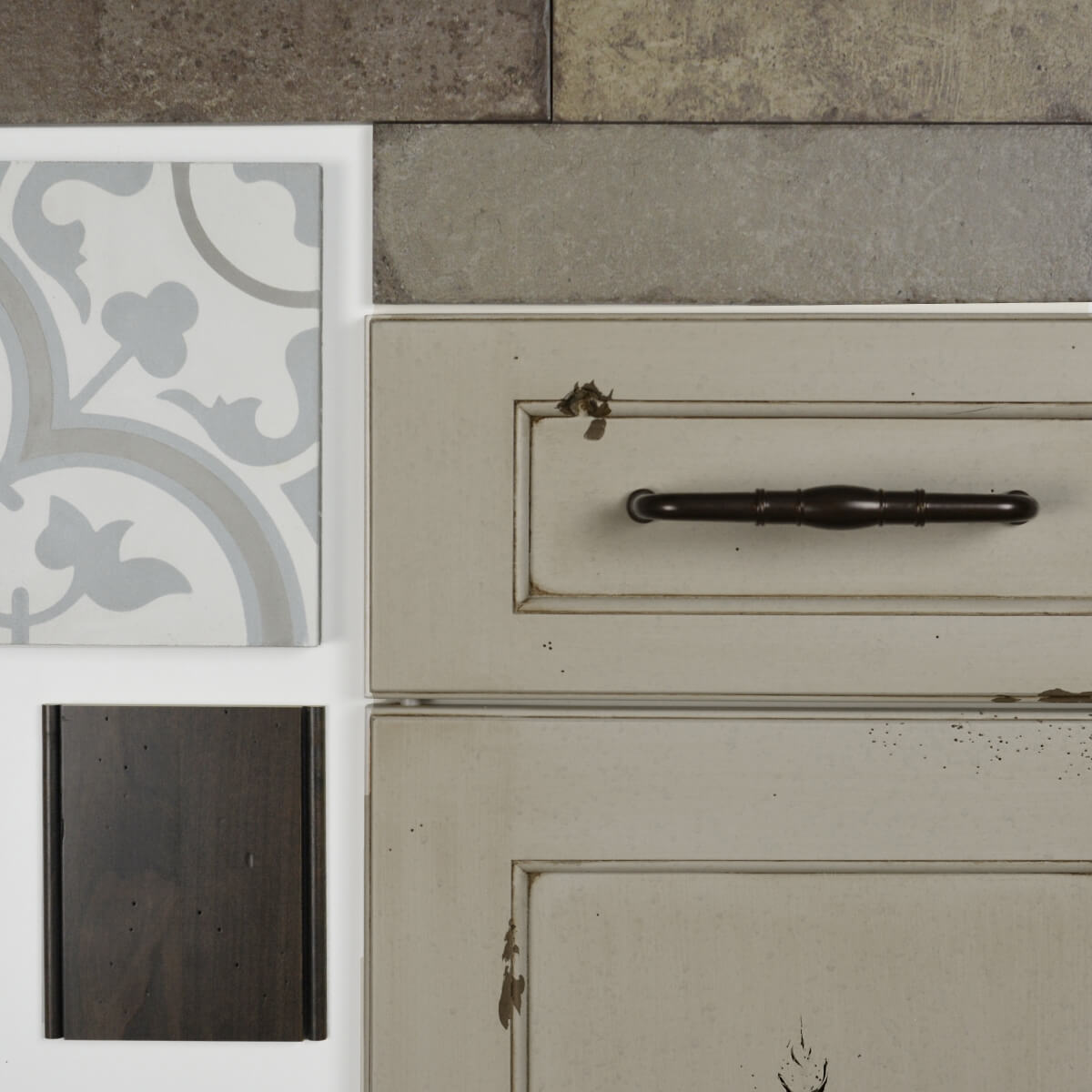 Dura Supreme's Highland Panel door style shown in the Heritage Paint