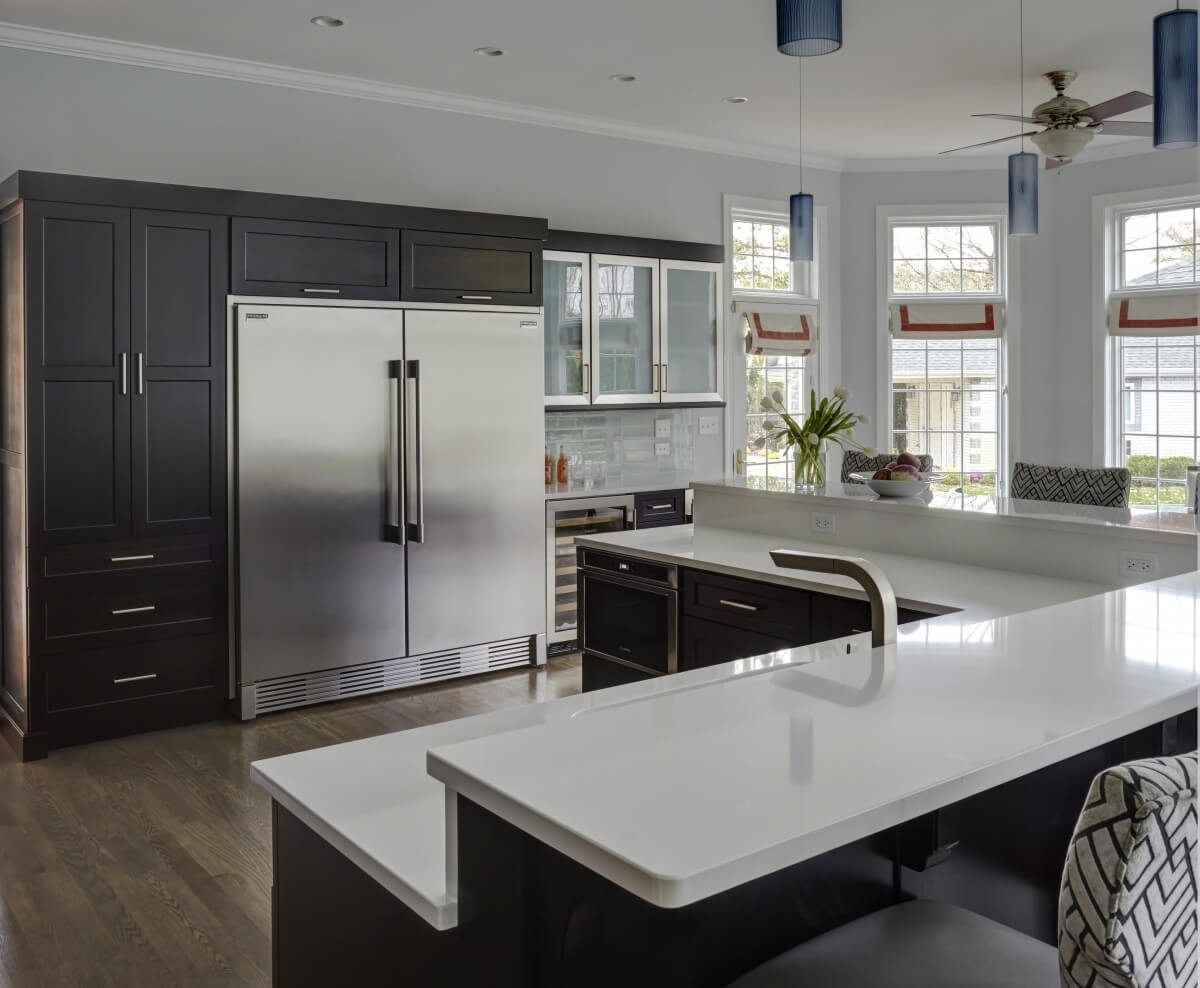 Dura Supreme kitchen design by designer Stephanie Frees of Plain and Posh Distinctive Cabinet Designs