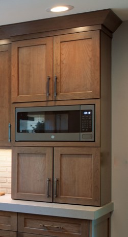 Microwave in a Wall Cabinet