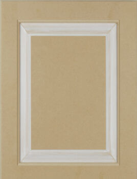 High Density Fiber Board HDF Paintable wood material for smooth surface. Shown with pre-finished panel for a luxurious painted cabinet finishes.