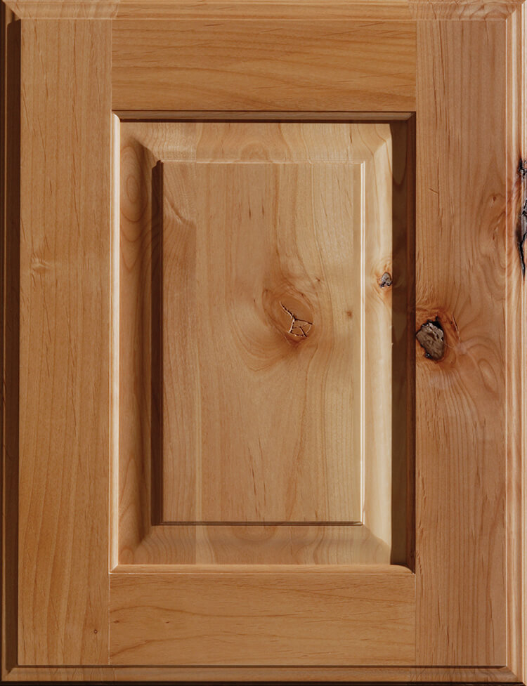 Knotty Alder Cabinets from Dura Supreme Cabinetry. Kitchen cabinet wood material options.