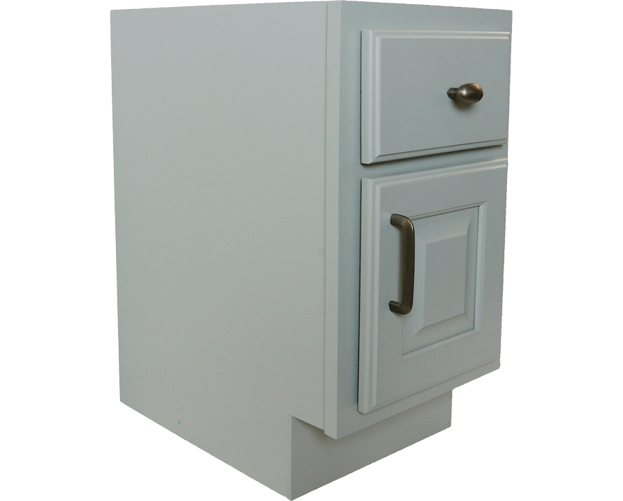 Learn the different components and pieces of a cabinet. Understand the basic cabinet elements including rails & stiles, center panels, inner & outer edge profiles, face frames, case, drawer fronts, toe kicks, etc. A basic cabinet demonstrates all these parts to a kitchen cabinet construction.
