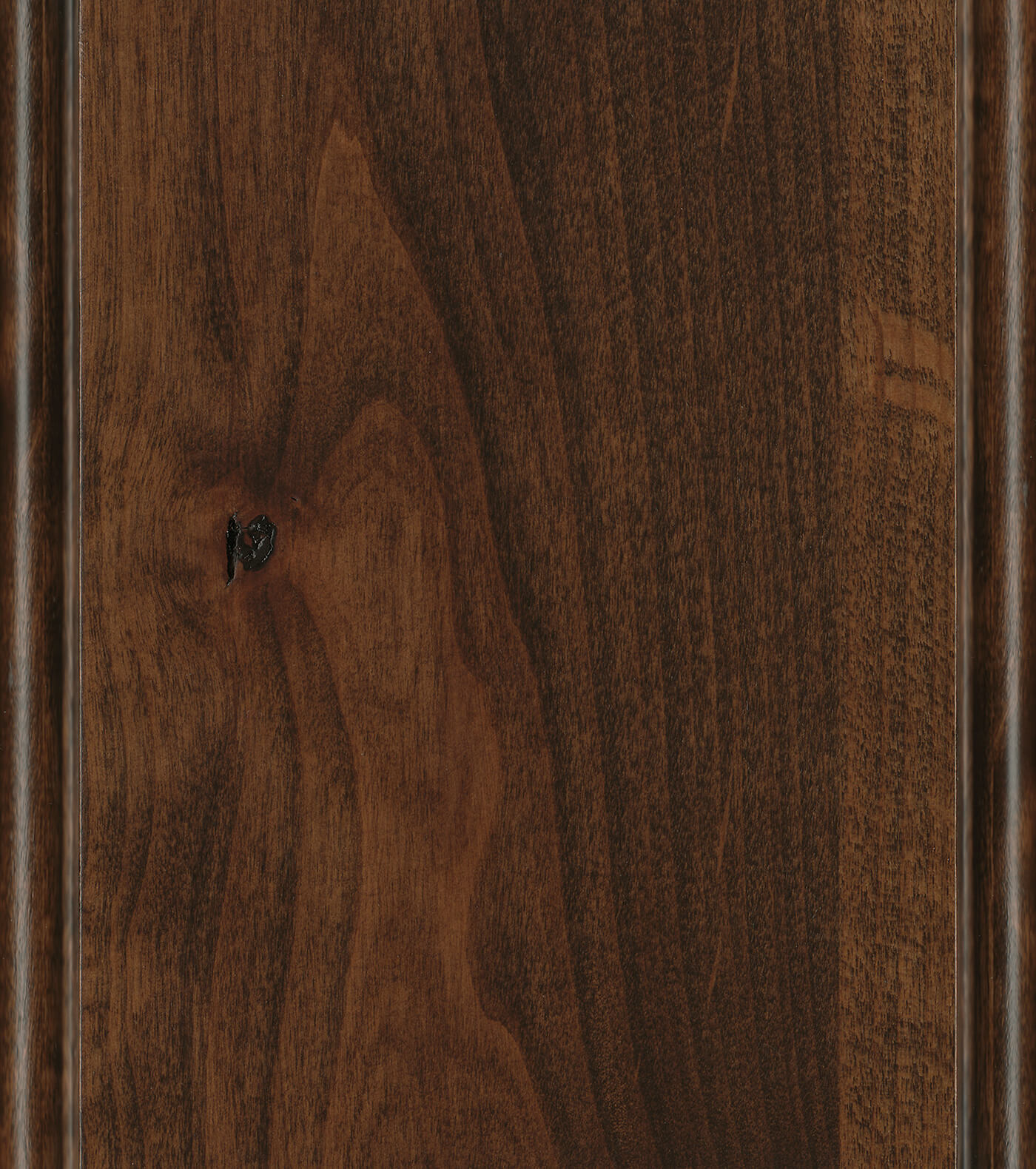 Cappuccino Stain on Knotty Alder