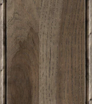 This finish color for Hickory or Rustic Hickory kitchen & bath cabinets is shown in the Caraway stained finish by Dura Supreme Cabinetry. A rich, dark cabinet color with a gray-brown undertone.