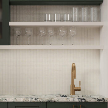Dura Supreme floating shelves for kitchen and pantry.