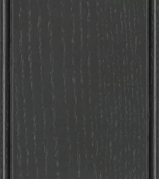 Graphite Painted Oak is a dark gray painted finish color for painted oak cabinets from Dura Supreme. This paint color is known for its dark, cool charcoal-like hue that has the crisp look of a painted finish with the beautiful wood grain texture of oak.