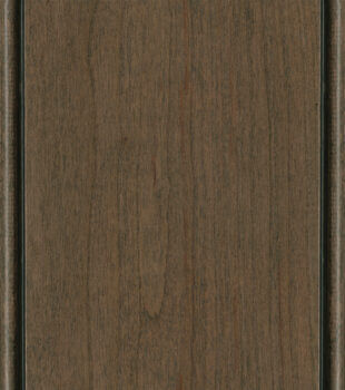 This finish color for Cherry kitchen & bath cabinets is shown in the popular Morel stain by Dura Supreme Cabinetry. This medium cabinet color is a true-brown stain with a neutral brown-gray undertone.