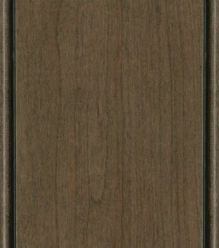 This finish color for Cherry kitchen & bath cabinets is shown in the popular Morel stain by Dura Supreme Cabinetry. This medium cabinet color is a true-brown stain with a neutral brown-gray undertone.