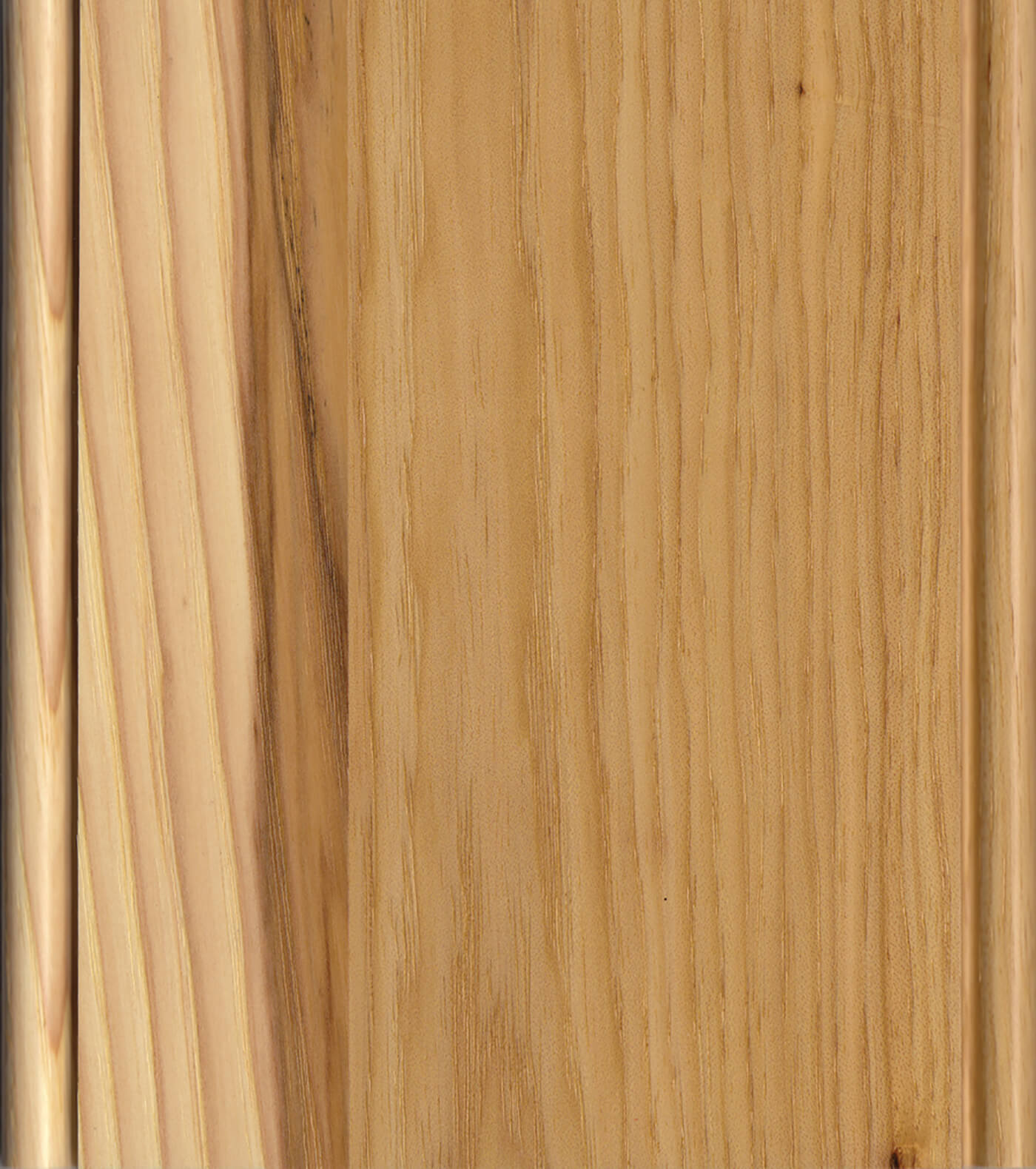 Natural Finish on Hickory or Rustic Hickory