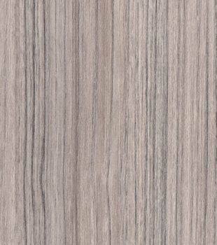 Silvered textured TFL cabinets have a textured foil material that has the look and feel of real wood grain featuring a straight, consistent grain pattern with a range of gray and beige hues.
