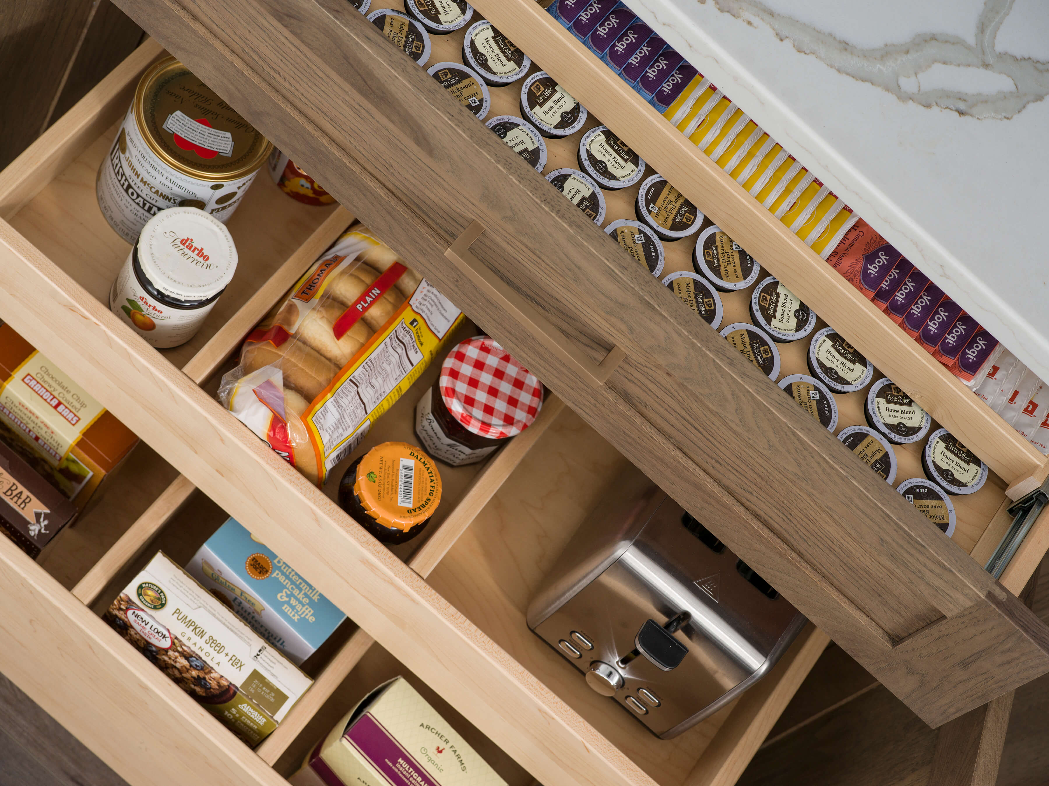 2 Roll Out Bottle Organization Bins - Pantry Under Sink Organizer