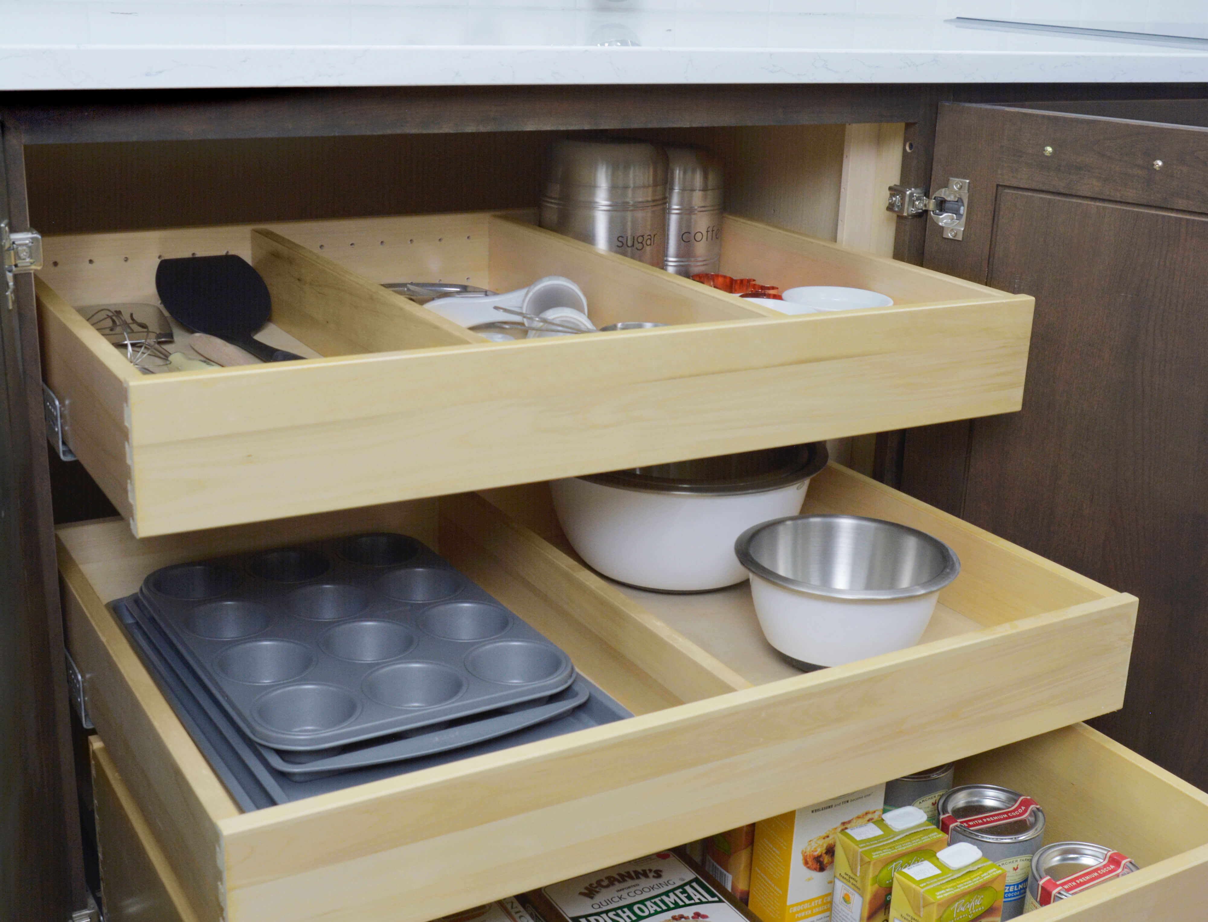 Base Swing-Up Appliance Shelf - Dura Supreme Cabinetry