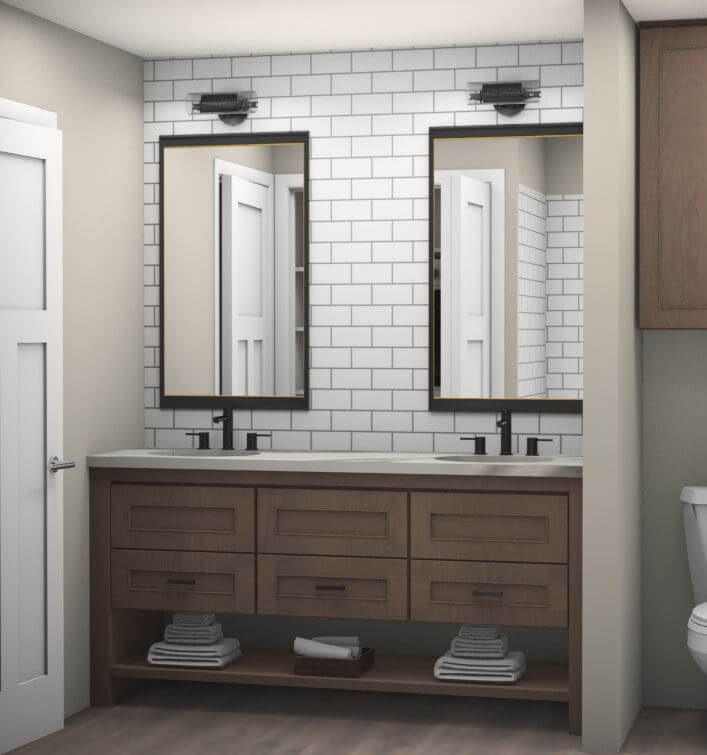 Master Bath Debate Double Or Single, How To Make A Double Vanity From Single