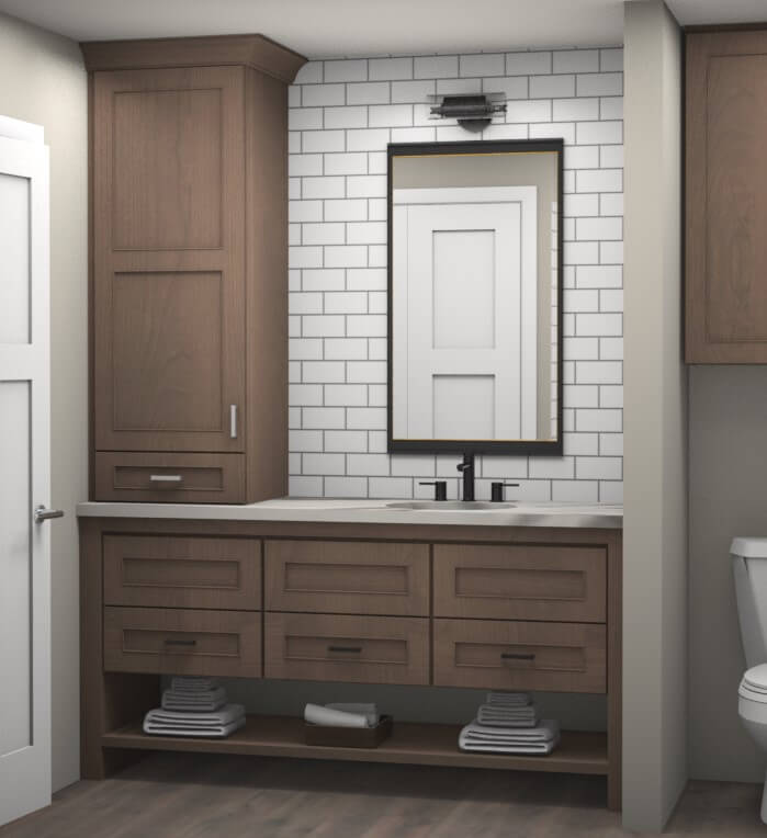 Master Bath Debate Double Or Single, How To Make A Single Vanity Into Double