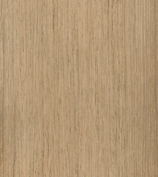 This finish color for exotic Straight Grain Oak veneer kitchen & bath cabinets is shown in the raw Sesame stain by Dura Supreme Cabinetry. This light to medium cabinet color as a beautiful brown-gray undertone.