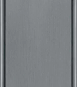 Dura Supreme’s Software paint with a dark Shadow glaze is a medium, cool gray hue with a dark gray glaze that’s a popular & on-trend look for kitchen and bath cabinetry.