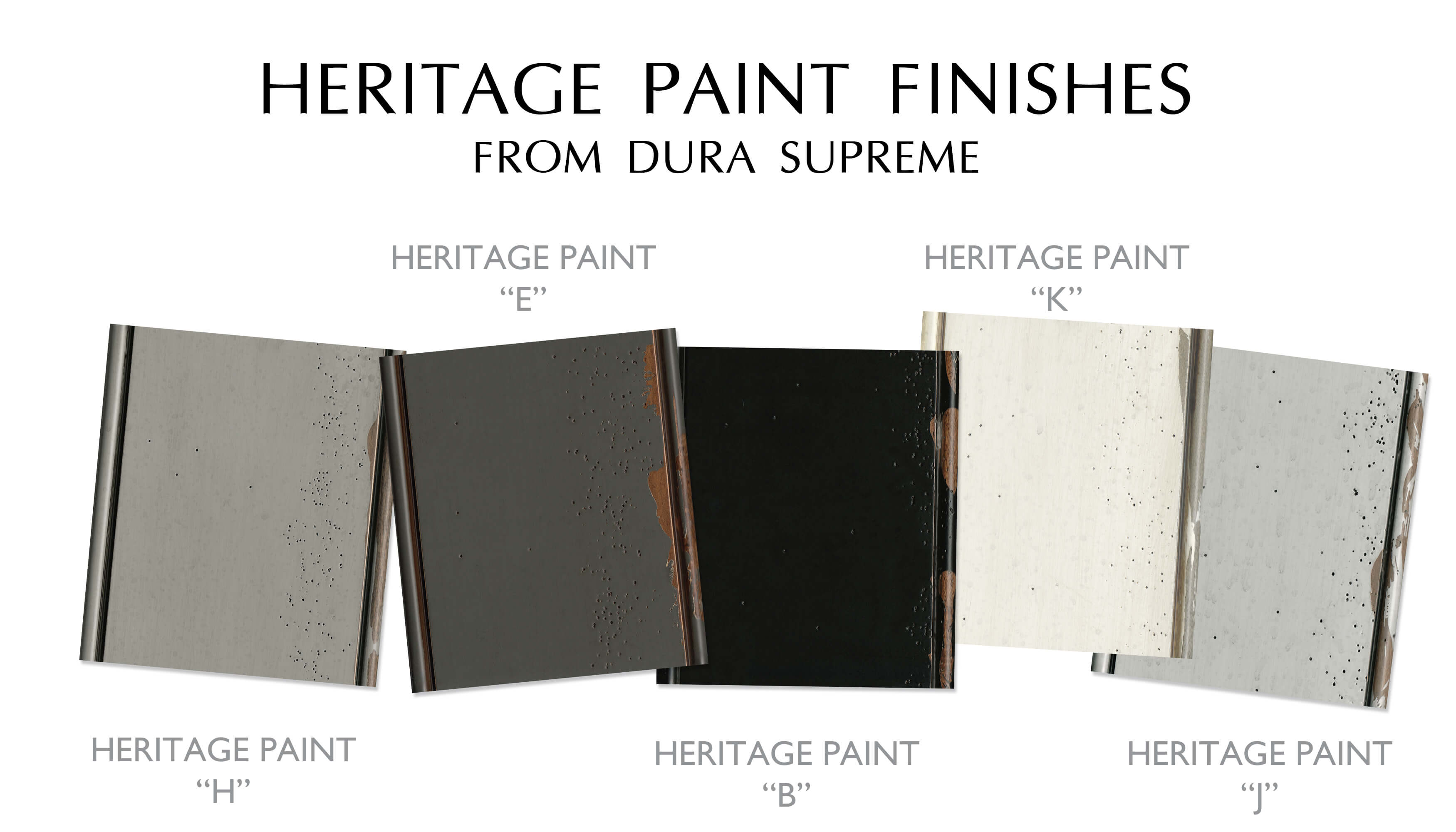 Dura Supreme's Heritage Paint Collection of Distressed Painted Cabinet Finishes