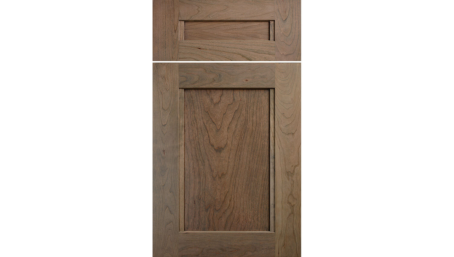 A modern flat panel door style with vertical details.
