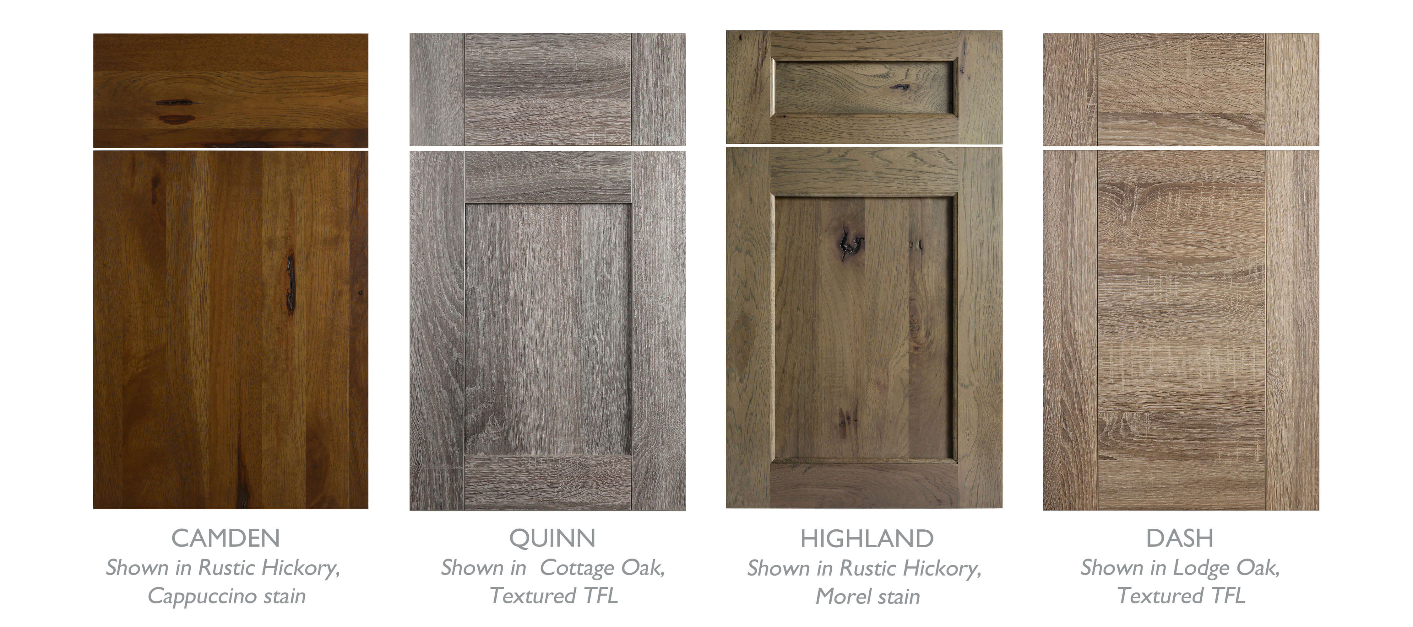 Modern Rustic style cabinet door styles with rustic finishes from Dura Supreme Cabinetry.